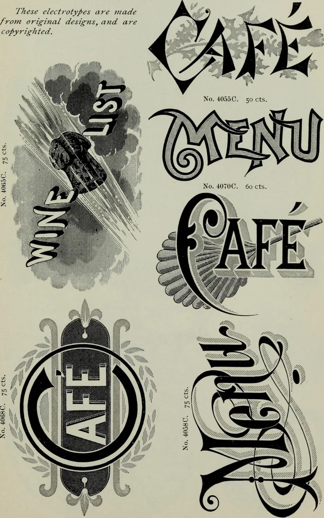 An illustration from Specimens of type, borders, ornaments, brass rules and cuts, etc. : catalogue of printing machinery and materials, wood goods, etc, 1897, leaf 750