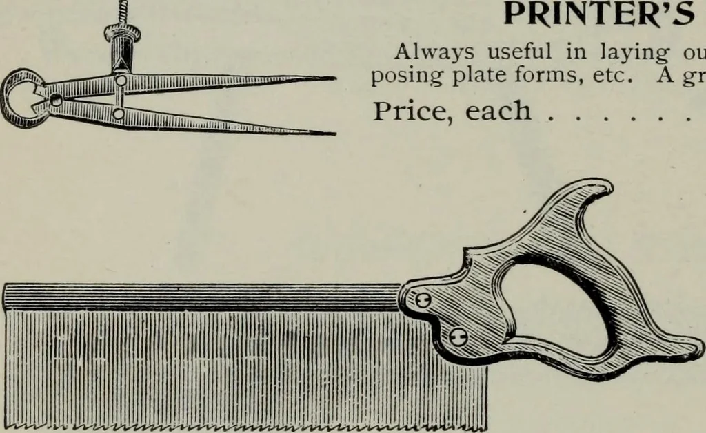 An illustration from Specimens of type, borders, ornaments, brass rules and cuts, etc. : catalogue of printing machinery and materials, wood goods, etc, 1897, leaf 777