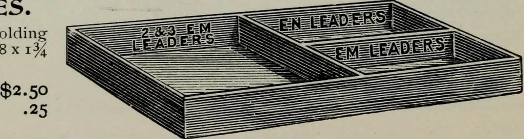 An illustration from Specimens of type, borders, ornaments, brass rules and cuts, etc. : catalogue of printing machinery and materials, wood goods, etc, 1897, leaf 777