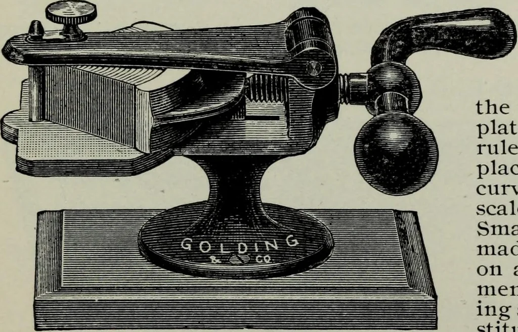An illustration from Specimens of type, borders, ornaments, brass rules and cuts, etc. : catalogue of printing machinery and materials, wood goods, etc, 1897, leaf 782