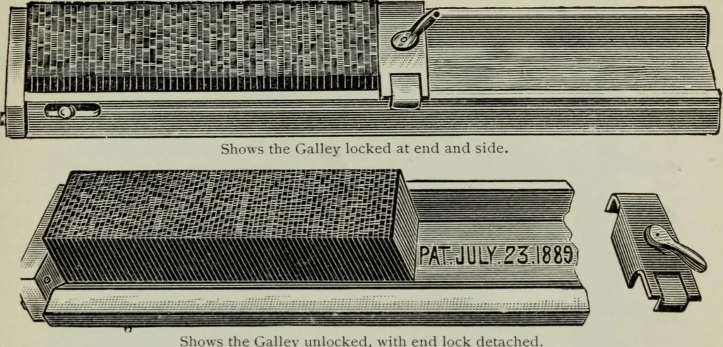 An illustration from Specimens of type, borders, ornaments, brass rules and cuts, etc. : catalogue of printing machinery and materials, wood goods, etc, 1897, leaf 786