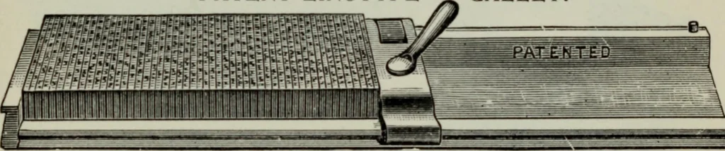 An illustration from Specimens of type, borders, ornaments, brass rules and cuts, etc. : catalogue of printing machinery and materials, wood goods, etc, 1897, leaf 786