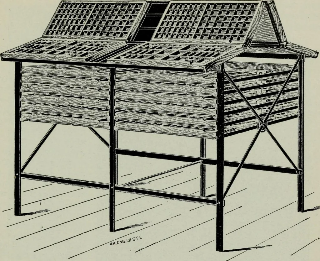 An illustration from Specimens of type, borders, ornaments, brass rules and cuts, etc. : catalogue of printing machinery and materials, wood goods, etc, 1897, leaf 810