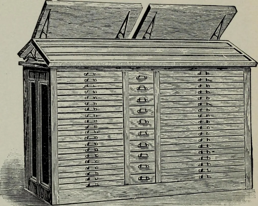 An illustration from Specimens of type, borders, ornaments, brass rules and cuts, etc. : catalogue of printing machinery and materials, wood goods, etc, 1897, leaf 815