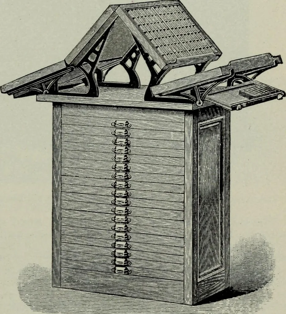 An illustration from Specimens of type, borders, ornaments, brass rules and cuts, etc. : catalogue of printing machinery and materials, wood goods, etc, 1897, leaf 816
