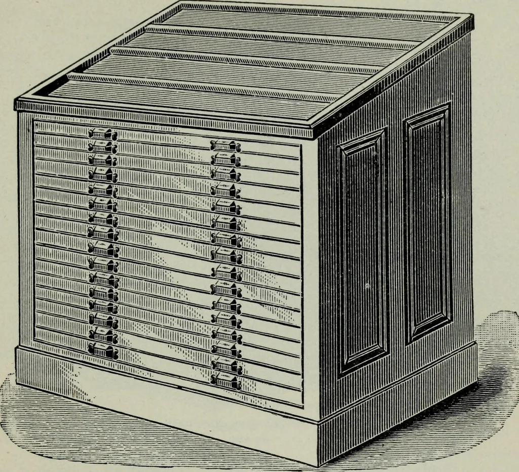 An illustration from Specimens of type, borders, ornaments, brass rules and cuts, etc. : catalogue of printing machinery and materials, wood goods, etc, 1897, leaf 818