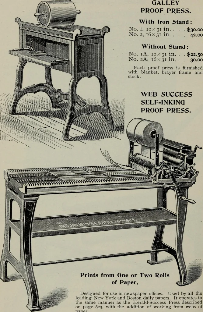 An illustration from Specimens of type, borders, ornaments, brass rules and cuts, etc. : catalogue of printing machinery and materials, wood goods, etc, 1897, leaf 823