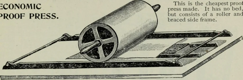 An illustration from Specimens of type, borders, ornaments, brass rules and cuts, etc. : catalogue of printing machinery and materials, wood goods, etc, 1897, leaf 824