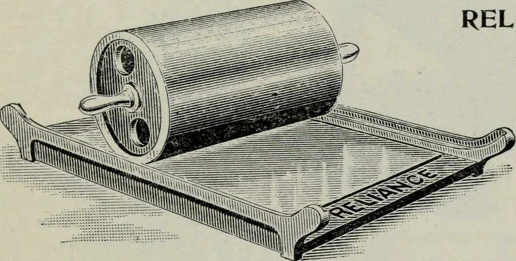 An illustration from Specimens of type, borders, ornaments, brass rules and cuts, etc. : catalogue of printing machinery and materials, wood goods, etc, 1897, leaf 824