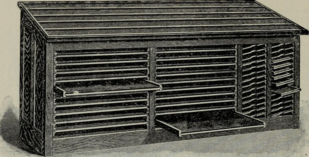 An illustration from Specimens of type, borders, ornaments, brass rules and cuts, etc. : catalogue of printing machinery and materials, wood goods, etc, 1897, leaf 827