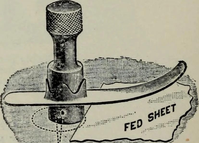 An illustration from Specimens of type, borders, ornaments, brass rules and cuts, etc. : catalogue of printing machinery and materials, wood goods, etc, 1897, leaf 835