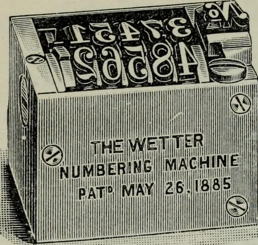 An illustration from Specimens of type, borders, ornaments, brass rules and cuts, etc. : catalogue of printing machinery and materials, wood goods, etc, 1897, leaf 850