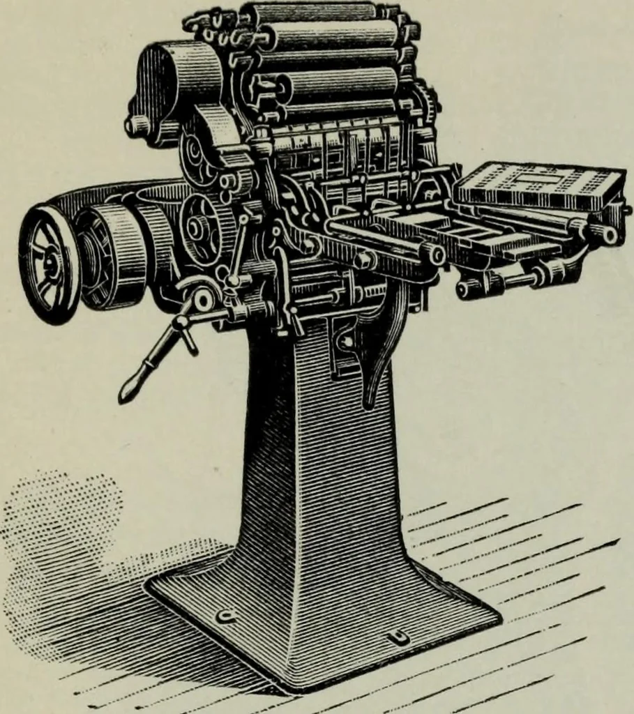 An illustration from Specimens of type, borders, ornaments, brass rules and cuts, etc. : catalogue of printing machinery and materials, wood goods, etc, 1897, leaf 856