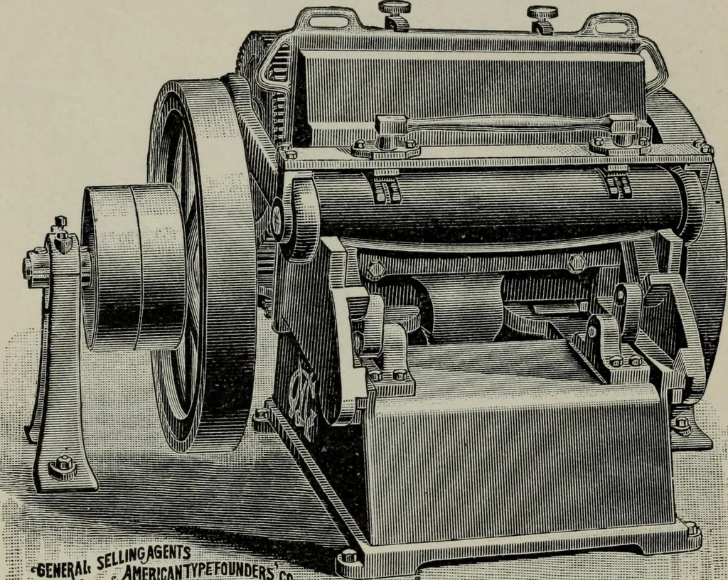 An illustration from Specimens of type, borders, ornaments, brass rules and cuts, etc. : catalogue of printing machinery and materials, wood goods, etc, 1897, leaf 861