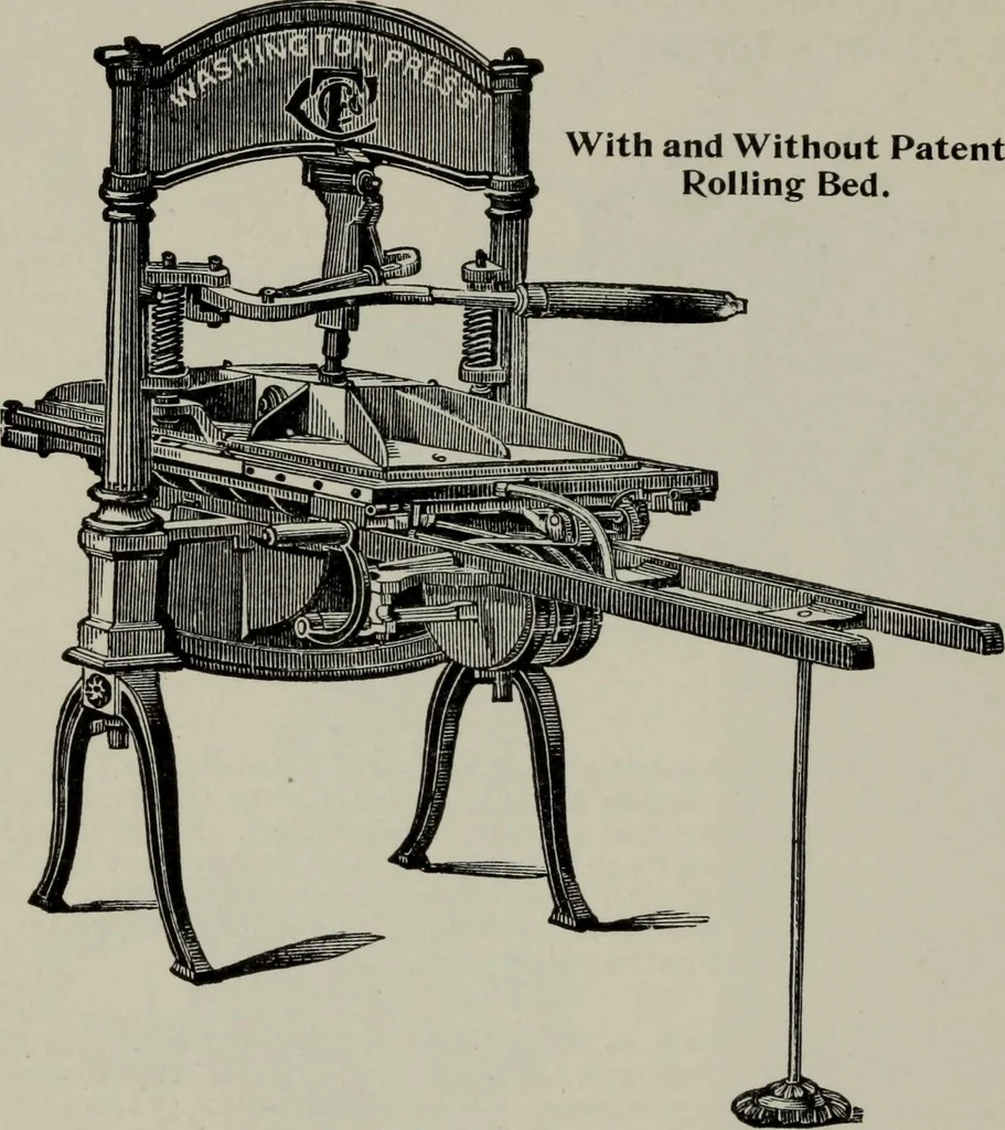 An illustration from Specimens of type, borders, ornaments, brass rules and cuts, etc. : catalogue of printing machinery and materials, wood goods, etc, 1897, leaf 865