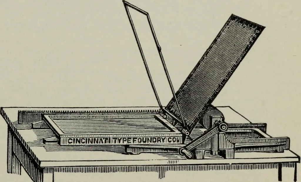 An illustration from Specimens of type, borders, ornaments, brass rules and cuts, etc. : catalogue of printing machinery and materials, wood goods, etc, 1897, leaf 866