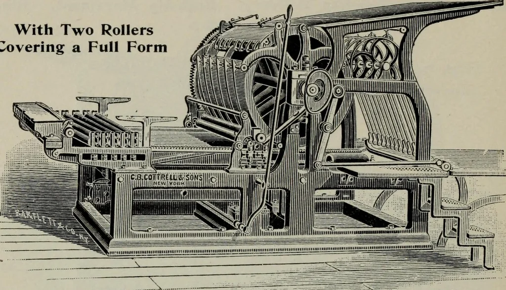 An illustration from Specimens of type, borders, ornaments, brass rules and cuts, etc. : catalogue of printing machinery and materials, wood goods, etc, 1897, leaf 871