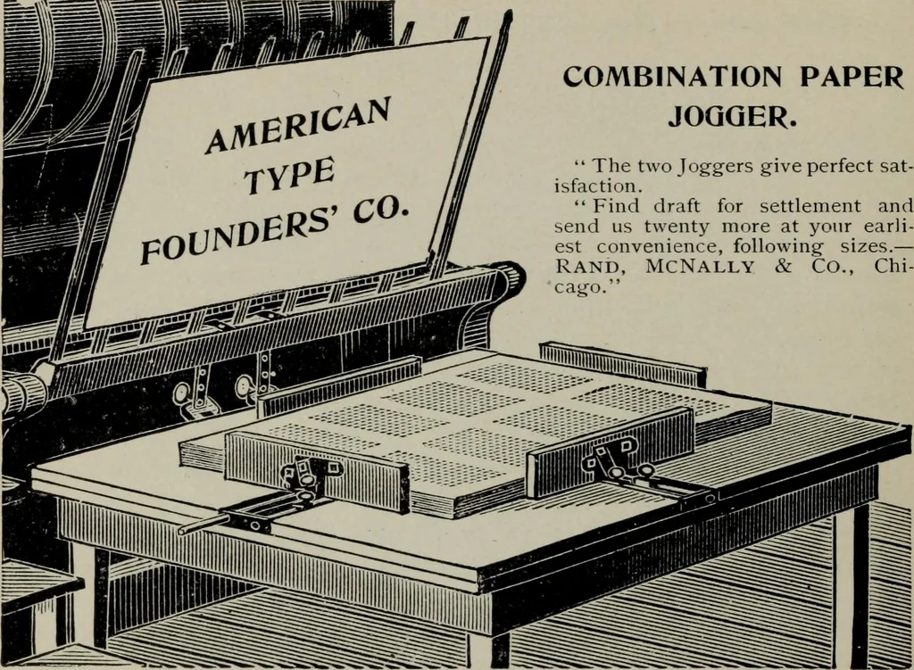 An illustration from Specimens of type, borders, ornaments, brass rules and cuts, etc. : catalogue of printing machinery and materials, wood goods, etc, 1897, leaf 883
