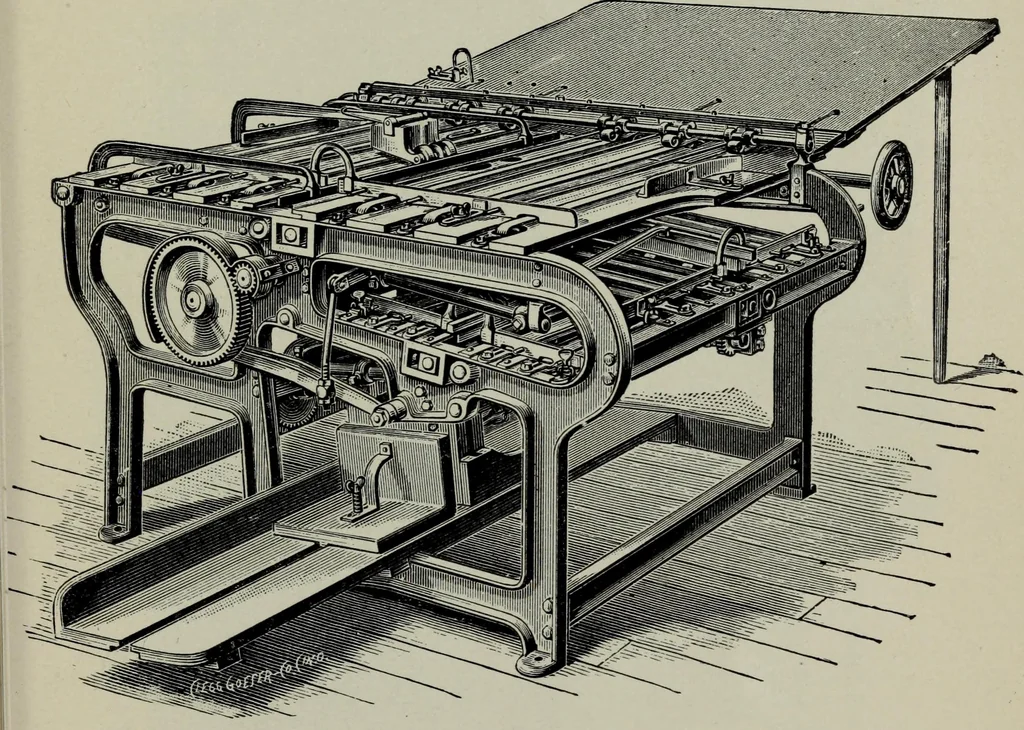 An illustration from Specimens of type, borders, ornaments, brass rules and cuts, etc. : catalogue of printing machinery and materials, wood goods, etc, 1897, leaf 884