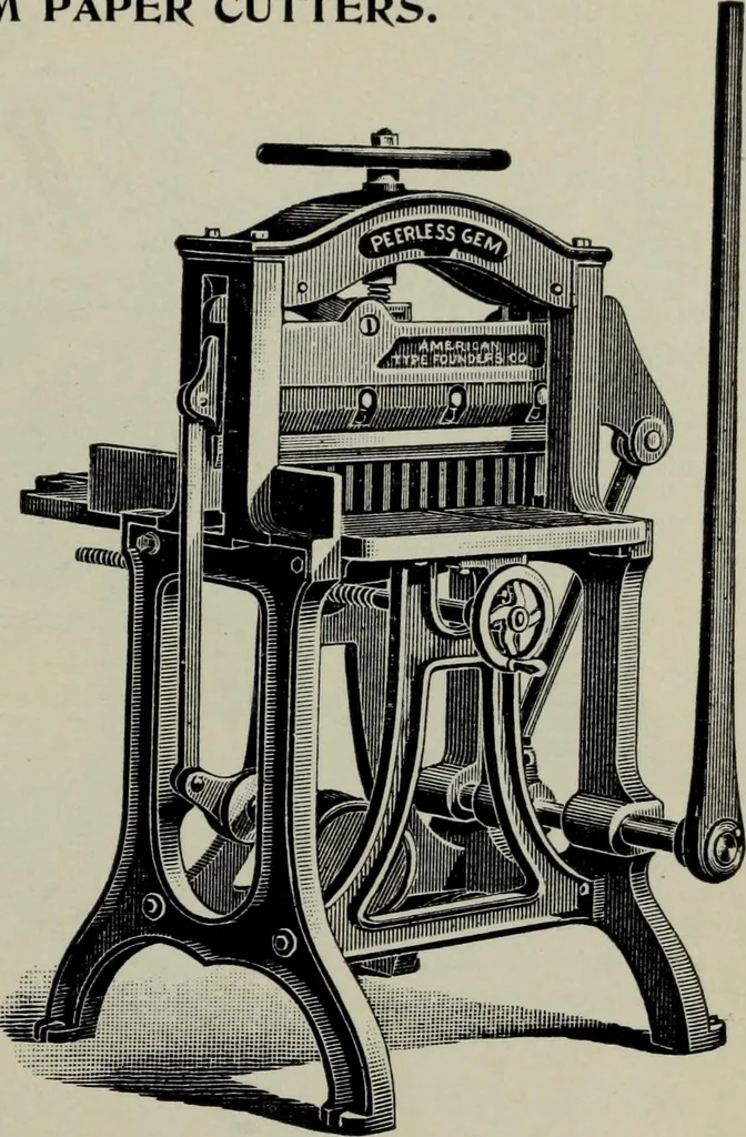 An illustration from Specimens of type, borders, ornaments, brass rules and cuts, etc. : catalogue of printing machinery and materials, wood goods, etc, 1897, leaf 890