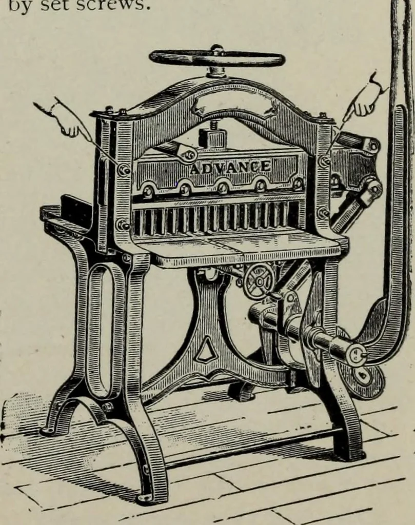 An illustration from Specimens of type, borders, ornaments, brass rules and cuts, etc. : catalogue of printing machinery and materials, wood goods, etc, 1897, leaf 892