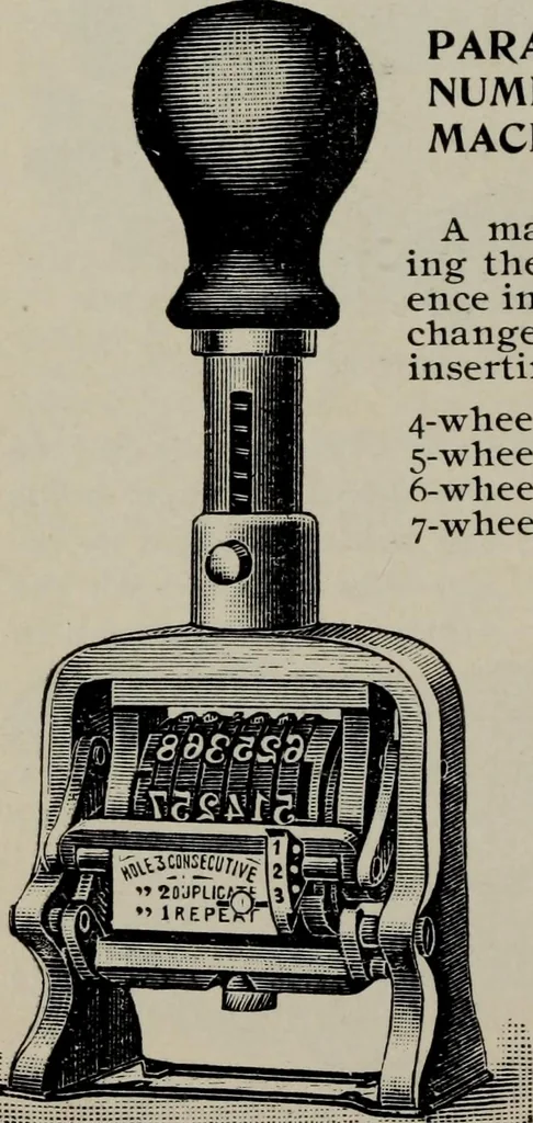 An illustration from Specimens of type, borders, ornaments, brass rules and cuts, etc. : catalogue of printing machinery and materials, wood goods, etc, 1897, leaf 901