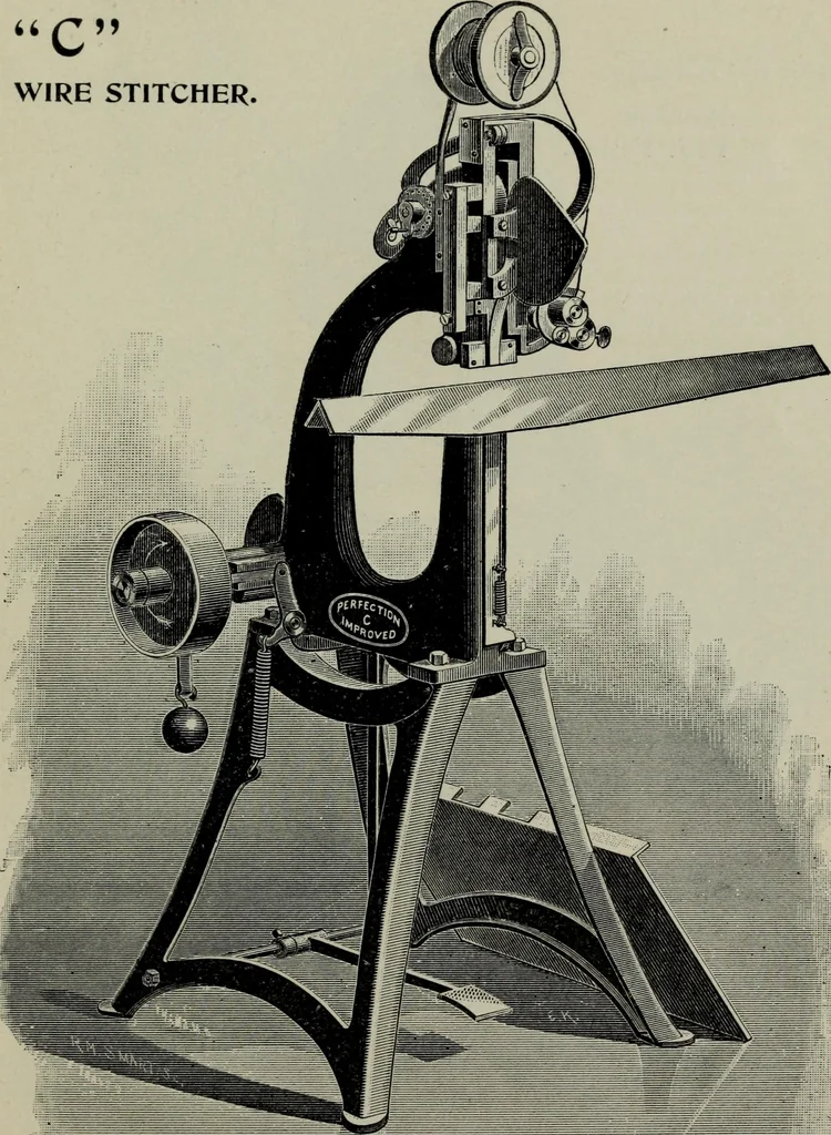 An illustration from Specimens of type, borders, ornaments, brass rules and cuts, etc. : catalogue of printing machinery and materials, wood goods, etc, 1897, leaf 908