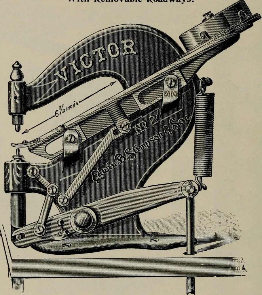 An illustration from Specimens of type, borders, ornaments, brass rules and cuts, etc. : catalogue of printing machinery and materials, wood goods, etc, 1897, leaf 917