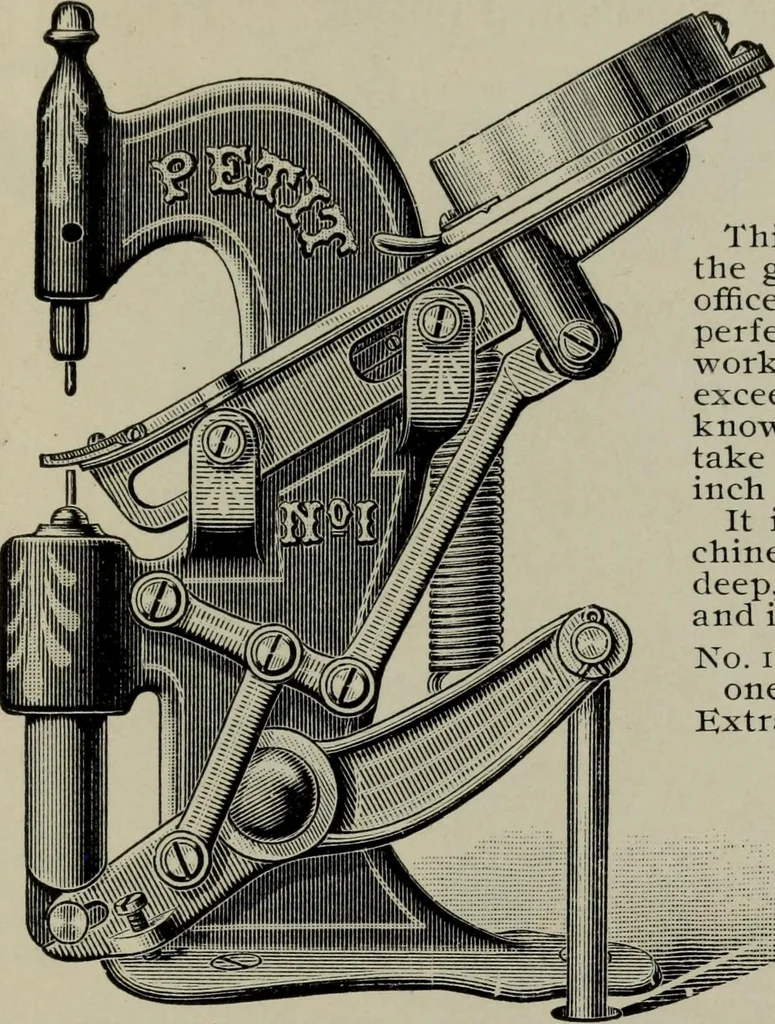 An illustration from Specimens of type, borders, ornaments, brass rules and cuts, etc. : catalogue of printing machinery and materials, wood goods, etc, 1897, leaf 918