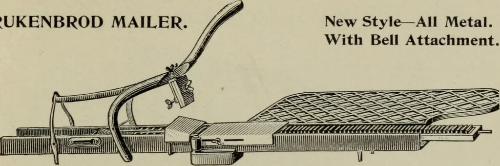 An illustration from Specimens of type, borders, ornaments, brass rules and cuts, etc. : catalogue of printing machinery and materials, wood goods, etc, 1897, leaf 930