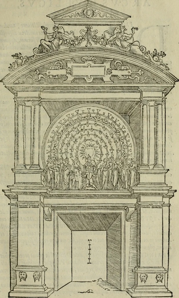An illustration from Spectaculorvm in svsceptione Philippi hisp. prin. divi Caroli V. cæs. f. an. M.D.XLIX, Antverpiæ æditorvm, mirificvs apparatvs, 1550, leaf 110