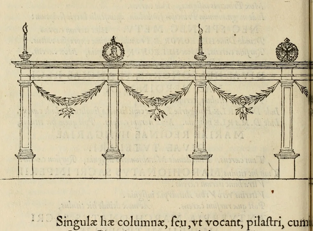 An illustration from Spectaculorvm in svsceptione Philippi hisp. prin. divi Caroli V. cæs. f. an. M.D.XLIX, Antverpiæ æditorvm, mirificvs apparatvs, 1550, leaf 35