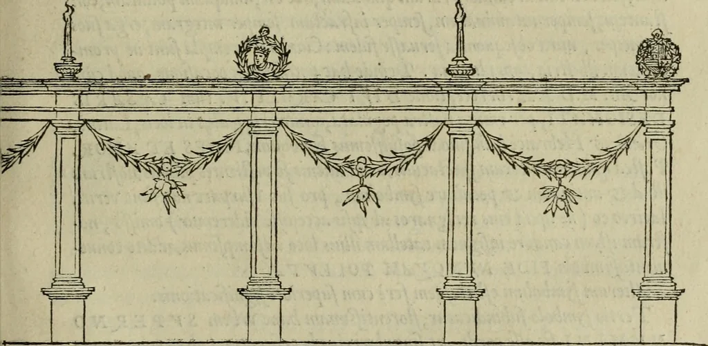 An illustration from Spectaculorvm in svsceptione Philippi hisp. prin. divi Caroli V. cæs. f. an. M.D.XLIX, Antverpiæ æditorvm, mirificvs apparatvs, 1550, leaf 36