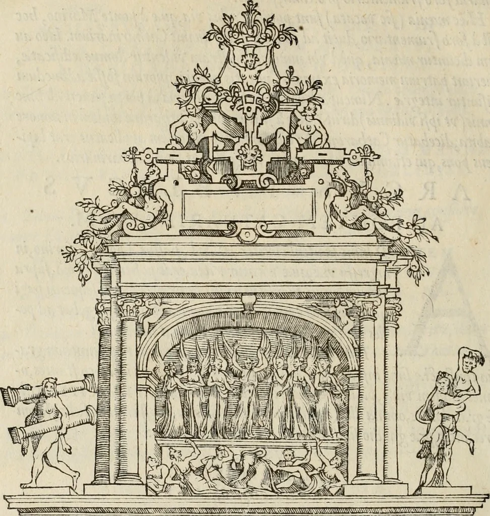 An illustration from Spectaculorvm in svsceptione Philippi hisp. prin. divi Caroli V. cæs. f. an. M.D.XLIX, Antverpiæ æditorvm, mirificvs apparatvs, 1550, leaf 71