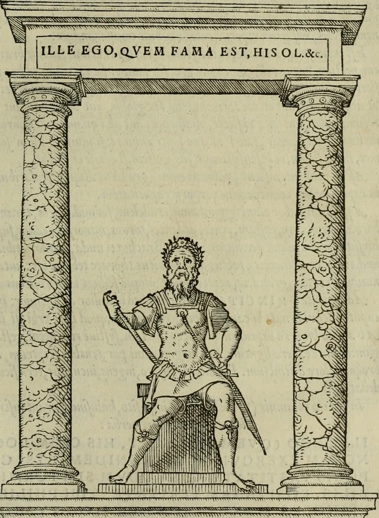 An illustration from Spectaculorvm in svsceptione Philippi hisp. prin. divi Caroli V. cæs. f. an. M.D.XLIX, Antverpiæ æditorvm, mirificvs apparatvs, 1550, leaf 90