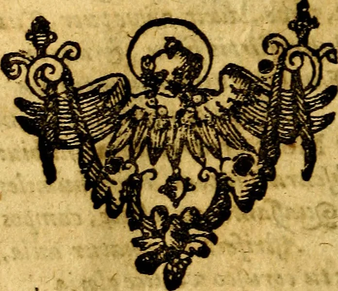 An illustration from Speculum imaginum veritatis occultæ : exhibens symbola, emblemata, hieroglyphica, ænigmata, omnitam materiæ, quam formæ varietate; exemplis simul, ac præceptis illustratum, 1681, leaf 83