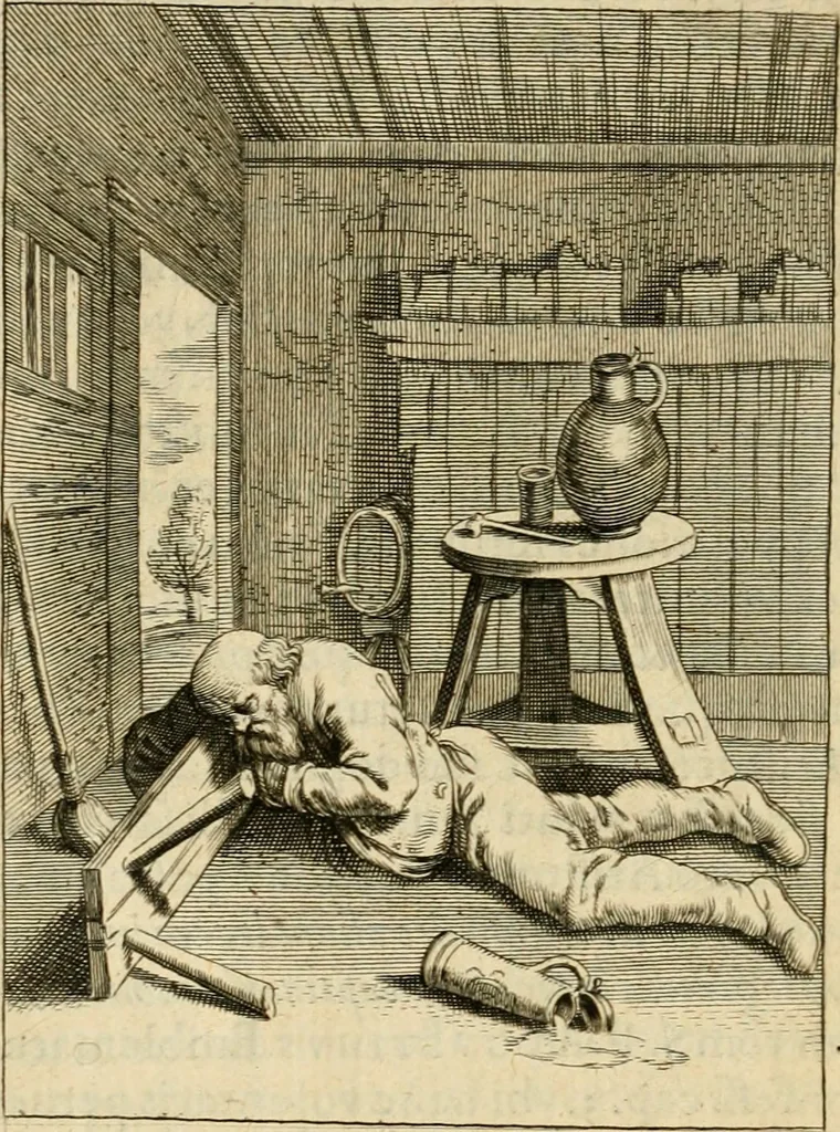 An illustration from Speculum peccatorum aspirantium ad solidam vitae emendationem, siue, Admiranda S. Augustini conversio : historica eiusdem narratione, discursibus moralibus, et emblematis adornata : cum indice concionum per quatuor octauas eiusdem diui et dominicos dies, 1637, leaf 23
