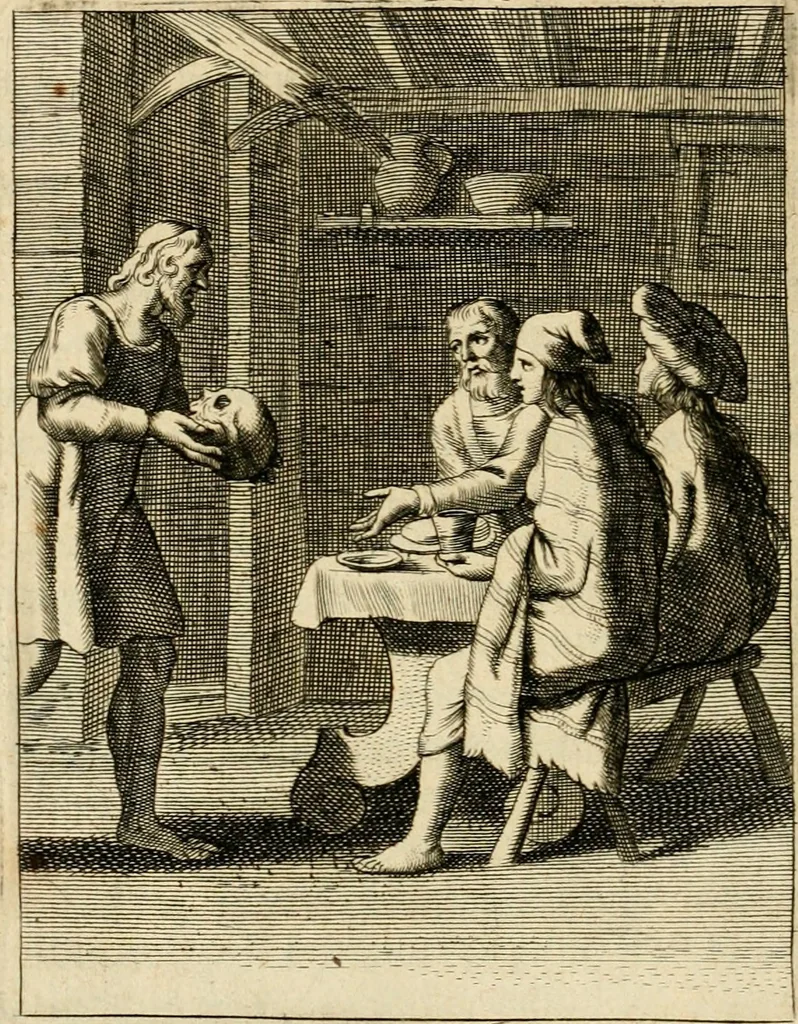 An illustration from Speculum peccatorum aspirantium ad solidam vitae emendationem, siue, Admiranda S. Augustini conversio : historica eiusdem narratione, discursibus moralibus, et emblematis adornata : cum indice concionum per quatuor octauas eiusdem diui et dominicos dies, 1637, leaf 231