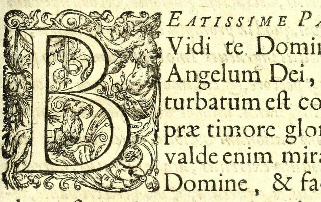 An illustration from Speculum sapientiae matronalis ex vita Sanctae Franciscae Romanae fundatricis Sororum Turris Speculorum : panegyricus, 1609, leaf 5