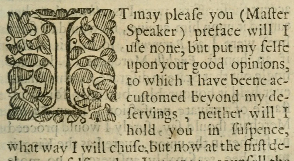An illustration from A speech delivered by Sir Francis Bacon, in the lower House of Parliament quinto Iacobi, concerning the article of naturalization of the Scottish nation, 1641, leaf 11