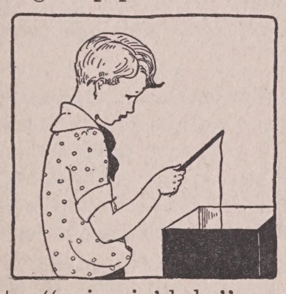 An illustration from Spelling games ;devices to be used in teaching spelling and a summary of procedure for teachers /, 1927, leaf 41