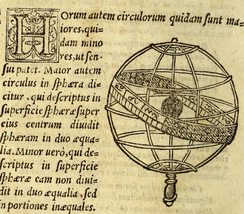 An illustration from Sphaera Ioannis de Sacro Bosco emendata. : cum additionibus in margine, & indice rerum & locorum memorabilium, & familiarissimis scholijs,, 1567, leaf 52