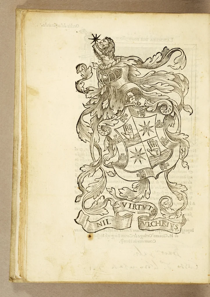 An illustration from Sphera uolgare nouamente tradotta con molte notande additioni di geometria, cosmographia ... et mouimenti di tutti li corpi celesti, cose certamente rade et marauigliose., 1537, leaf 118