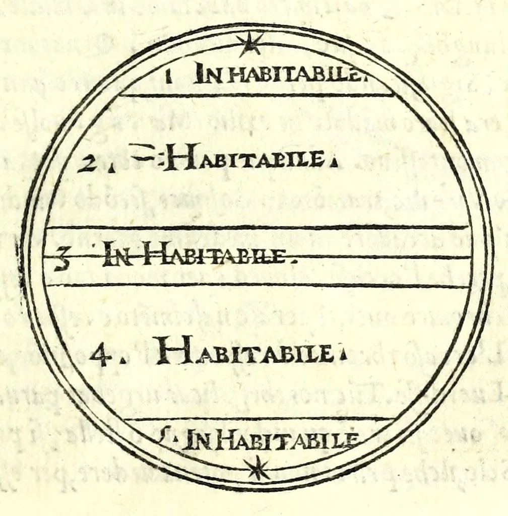 An illustration from Sphera volgare novamente tradotta, con molte notande additioni di geometria, cosmographia, arte navicatoria, et stereometria, proportioni, et qvantita delli elementi, distanze, grandeze, et movimenti di tvtti li corpi celesti, cose certamente rade et maravigliose, 1537, leaf 45
