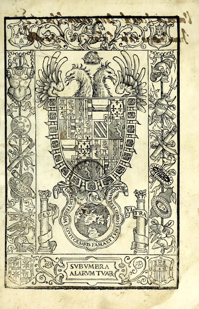 An illustration from Sphera volgare novamente tradotta, con molte notande additioni di geometria, cosmographia, arte navicatoria, et stereometria, proportioni, et qvantita delli elementi, distanze, grandeze, et movimenti di tvtti li corpi celesti, cose certamente rade et maravigliose, 1537, leaf 5