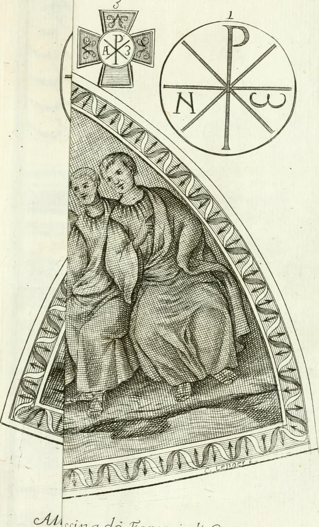 An illustration from Spiegazione e riflessioni del P. Giuseppe Allegranza domenicano sopra alcuni sacri monumenti antichi di Milano, 1757, leaf 210