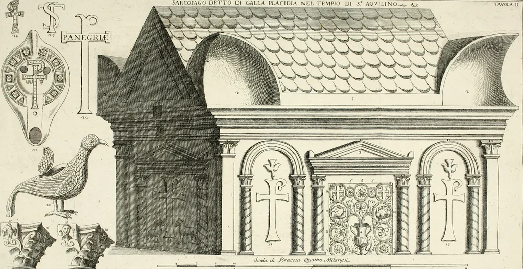 An illustration from Spiegazione e riflessioni del P. Giuseppe Allegranza domenicano sopra alcuni sacri monumenti antichi di Milano, 1757, leaf 213