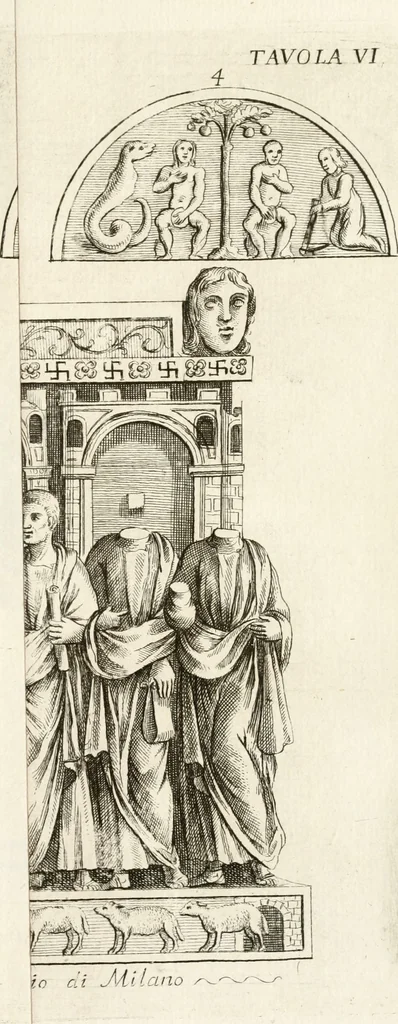 An illustration from Spiegazione e riflessioni del P. Giuseppe Allegranza domenicano sopra alcuni sacri monumenti antichi di Milano, 1757, leaf 220