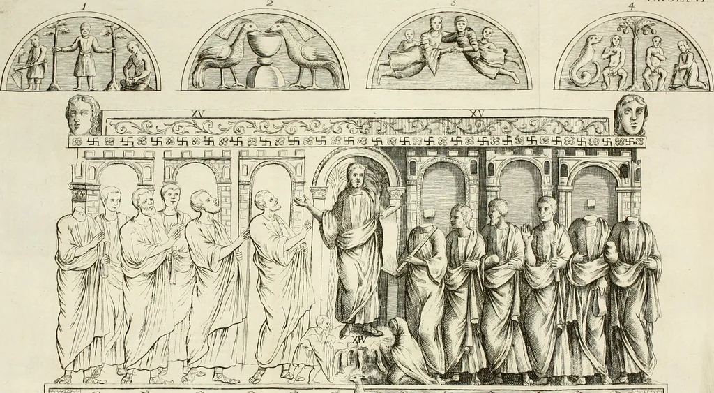 An illustration from Spiegazione e riflessioni del P. Giuseppe Allegranza domenicano sopra alcuni sacri monumenti antichi di Milano, 1757, leaf 221