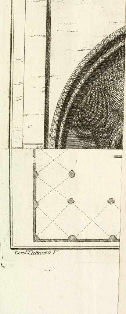 An illustration from Spiegazione e riflessioni del P. Giuseppe Allegranza domenicano sopra alcuni sacri monumenti antichi di Milano, 1757, leaf 222